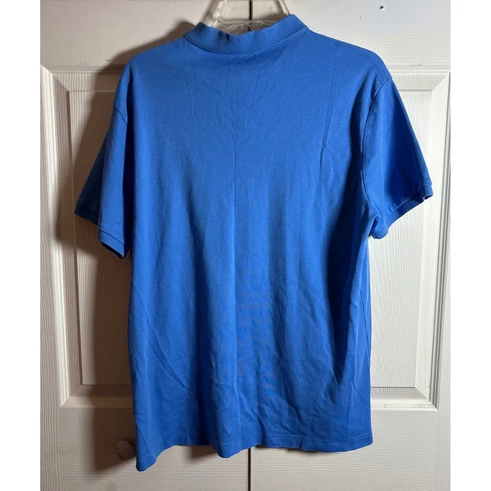 Polo Ralph Lauren Mens Large Blue Custom Slim Fit Short Sleeve Polo Shirt Cotton
